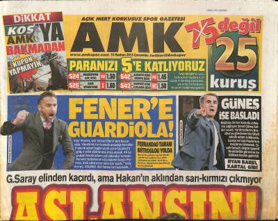 Açık Mert Korkusuz Gazetesi Spor Eki 10 Haziran 2015 - Arda Turanın Kankası Reale - Fenere Guardiola ! GZ124824 - 1