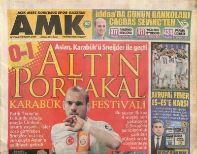 Açık Mert Korkusuz Gazetesi Spor Eki 14 Nisan 2013 - Aslan , Karabükü Sneijder İle Geçti - Aybaba Bekarların Maç Kamplarını 2 Gün Öne Çekti GZ124831 - 1