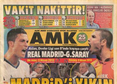 Açık Mert Korkusuz Gazetesi Spor Eki 16 Mart 2013 - Trabzonspor Dibe Vurdu - Kartalın Paşa Sınavı GZ124827 - 1