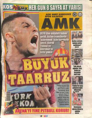 Açık Mert Korkusuz Gazetesi Spor Eki 18 Haziran 2012 - Arenayı Yine Pitbull Korur ! - Kasımpaşa Uğruna Adanayı Yaktılar GZ124628 - 1