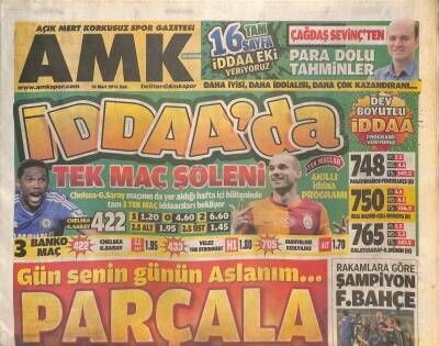 Açık Mert Korkusuz Gazetesi Spor Eki 18 Mart 2014 - Yeniden Ronaldinho - Emre Belözoğlunun İsyanı Var GZ124920 - 1