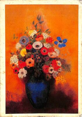 Açılır Kapak Yaldızlı Çiçek Temalı Kartpostal KRT15525 - 1