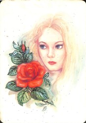 Açılır Kapak Yaldızlı Sevimli Kız Temalı Kartpostal KRT15762 - Gökçekoleksiyon