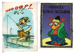 Açılır Kapaklı 2 Adet Şaka Kartpostalı KRT7834 - Gökçekoleksiyon