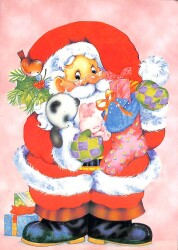 Açılır Kapaklı Noel Baba Kartpostal KRT12803 - Gökçekoleksiyon