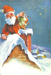Açılır Kapaklı Yılbaşı Kış Temalı Kartpostal KRT17235 - 1