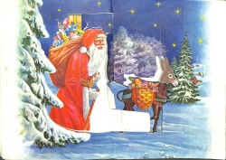 Açılır Kapaklı Yılbaşı Kış Temalı Kartpostal KRT17235 - 2