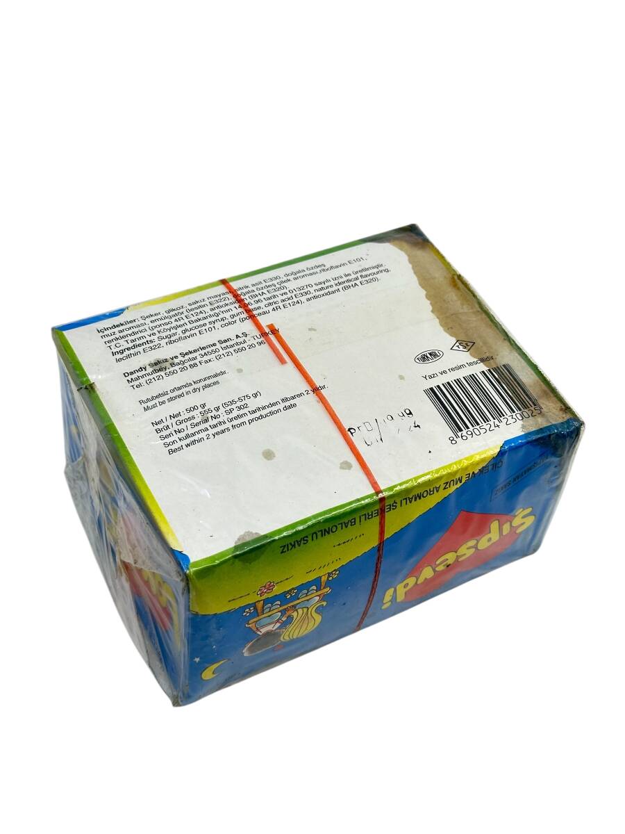 Açılmamış Kutusunda Şıpsevdi (Dandy) Çilek Ve Muz Aromalı Şekerli Balonlu Sakız SKZ1802 - 3