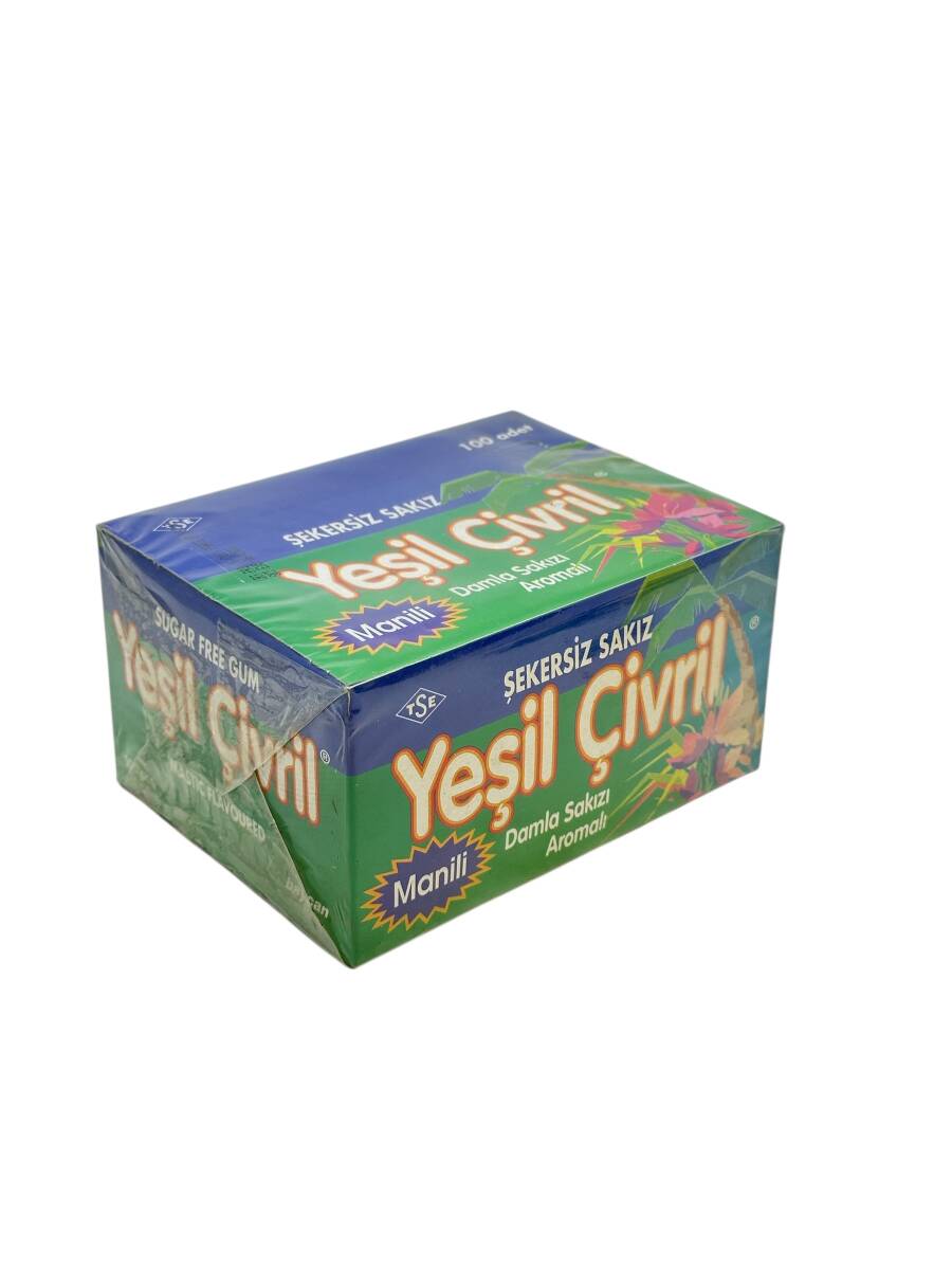 Açılmamış Kutusunda Yeşil Çivril (Baycan) Damla Sakızı Aromalı Şekersiz Sakız SKZ1820 - 1