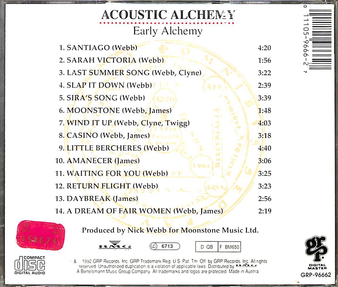Acoustic Alchemy – Early Alchemy CD (İkinci El) CD5256 - 2