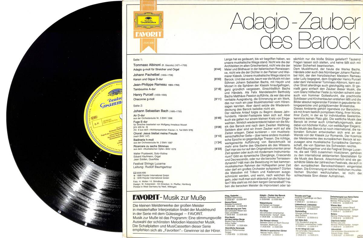 Adagio - Zauber des Barock LP PLAK (10/8.5) PLK25930 - 2