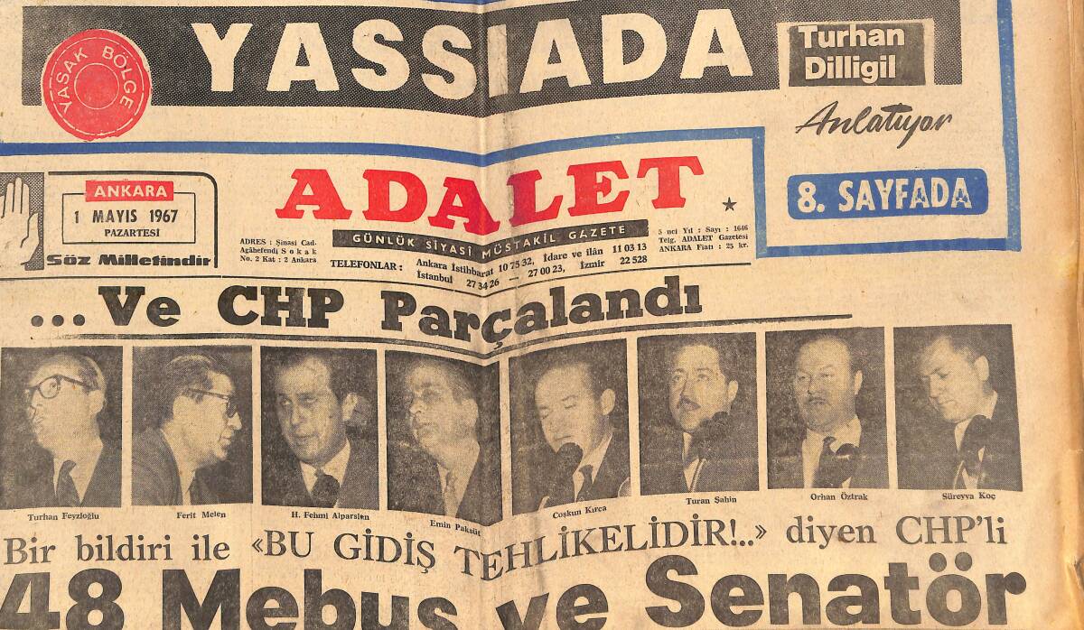 Adalet Gazetesi 1 Mayıs 1967 - Alain Delon 
