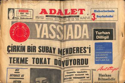 Adalet Gazetesi 1 Şubat 1967 - Çirkin Bir Subay Menderesi Tekme Tokat Dövüyordu - Komünist Çinliler Rus Karılarını Boşuyorlar GZ121733 - 1
