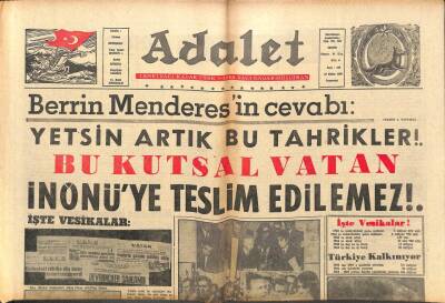 Adalet Gazetesi 10 Ekim 1966 - 27 Mayıs İhtilali Ve Sebepleri!.. GZ109827 - 1