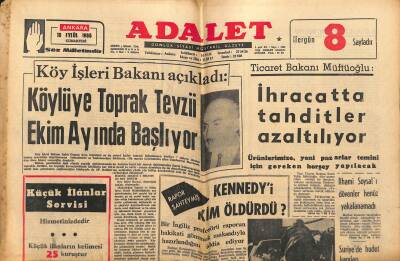 Adalet Gazetesi 10 Eylül 1966 - Ankara Şeker Fabrikası Dün Kampanyaya Başladı - Suudi Arabistana 300 İnşaat İşçisi Gönderilecek GZ121763 - 1
