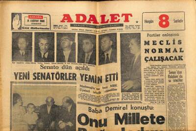 Adalet Gazetesi 11 Haziran 1966 - Ajda Pekkan Elbiseyle Yatıyor - Demirel Milletçe Karanlıktan Kurtulacağız GZ121524 - 1