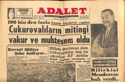 Adalet Gazetesi 11 Mart 1963 - Celal Bayarın Tahliyesi Bekleniyor - Bilirkişi Menderese Hak Verdi GZ121663 - 1