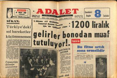 Adalet Gazetesi 13 Nisan 1966 - Adnan Pekak Şimdi de Artist Fotoğrafçısı Oldu - İdarede Reform Sağlandı GZ121594 - 1