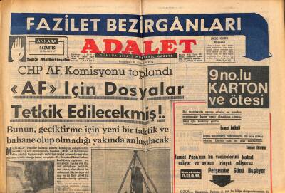 Adalet Gazetesi 14 Ocak 1963 - 168 Kişi Bayarı Ziyaret Etti - CHP Af Komisyonu Toplandı GZ121655 - 1