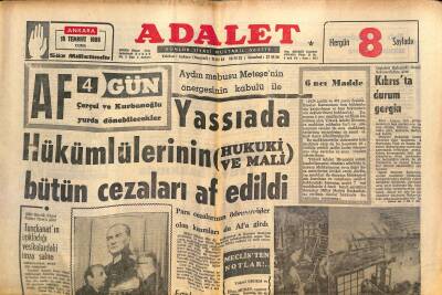 Adalet Gazetesi 15 Temmuz 1966 - Süreyyanın Sevgilisi Sachs , BB İle Evlendi - Kıbrısta Durum Gergin GZ125367 - 1