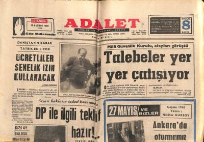 Adalet Gazetesi 16 Haziran 1968 - Gina Kızılay Balosunun Gözdesiydi - DP İle İlgili Teklif Hazır !.. GZ121730 - 1