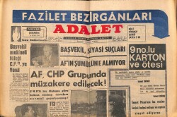 Adalet Gazetesi 16 Ocak 1963 - Göl Pavyonu Behiye Aksoy Reklamı - Feyzioğlu M.D.Oya Dair Sözlerini Tevile Kalkıyor GZ121658 - 1