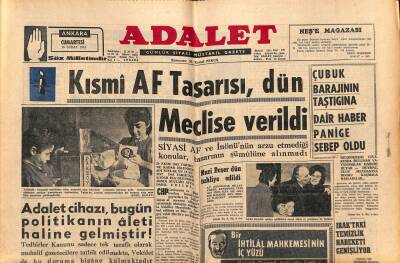 Adalet Gazetesi 16 Şubat 1963 - Amerikalı Bir Kadın New-Yorkta Kral Faysalın Meşrû Eşi İlan Edildi - Kısmî Af Tasarısı , Dün Meclise Verildi GZ121703 - 1