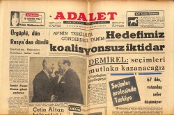 Adalet Gazetesi 18 Ağustos 1965 - Zeki Müren: Şimdilik Evlenmeye Hiç Niyetim Yok - Fenerbahçe-Galatasaray - Casius Clay Artık Fazla Konuşmuyor GZ139579 - 1