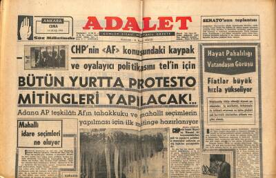 Adalet Gazetesi 18 Ocak 1963 - Süreyyanın Bir Erkek Arkadaşı Vefat Etti - Kanunlara Bağlılığımızı Ve Efendiliğimizi Tüketmesinler ! GZ121657 - 1