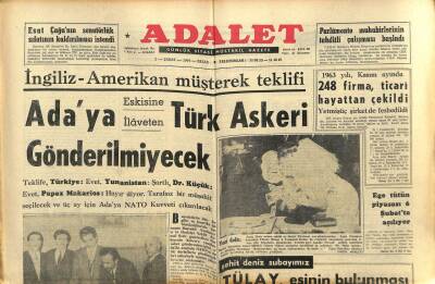 Adalet Gazetesi 2 Şubat 1964 - Devlet Borçları 3 Yıl İçinde 17 Milyar Arttı GZ83487 - 1