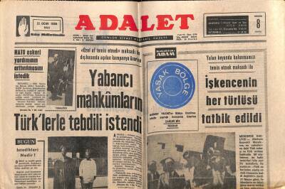 Adalet Gazetesi 21 Ocak 1969 - Brigitte Bardot , Tekrar İntihara Teşebbüs Edecek - Çekoslovakyada Durum Gergin GZ121677 - 1