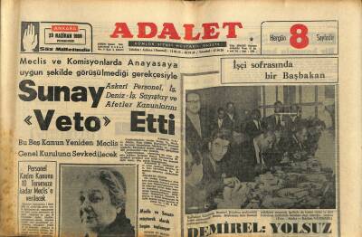 Adalet Gazetesi 23 Haziran 1966 - Yozgat Bira Fabrikasının Temeli Cumartesi Günü Atılıyor - İşçi Sofrasında Bir Başbakan GZ121532 - 1