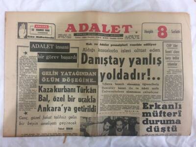 Adalet Gazetesi 23 Temmuz 1966 - Kaza Kurbanı Türkan Bal , Özel Bir Uçakla Ankaraya Getirildi GZ73141 - 1