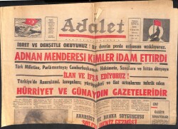 Adalet Gazetesi 25 Ocak 1971 - Adnan Menderes'i Kimler İdam Ettirdi GZ160896 - Gökçekoleksiyon