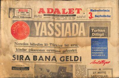Adalet Gazetesi 27 Şubat 1967 - Mireille Mathiau Modacı Castelin Defilesinde Çok Eğlendi GZ121651 - 1