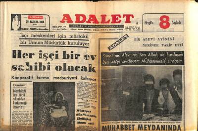 Adalet Gazetesi 28 Haziran 1965 - İstanbul,İzmir,Adana Ve Kars İllerinde 4 Süt Fabrikası Daha Kurulacak GZ121793 - 1