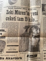 Adalet Gazetesi 28 Şubat 1968 - Guenther Sachs Eşi Brigitte Bardot İle - Zeki Müren'in Yeni Ceketi Tam 19 Kilo GZ143274 - 2