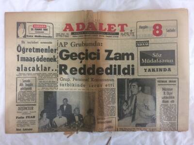 Adalet Gazetesi 28 Temmuz 1966 - AP Grubunda Geçici Zam Reddedildi GZ73144 - 1