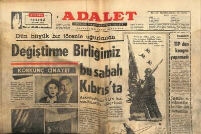 Adalet Gazetesi 29 Mart 1965 - Amerikada Sağcılar Silahlanıyor - Habib Burgiba Biraz Rahatsız GZ121756 - 1