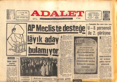 Adalet Gazetesi 3 Kasım 1970 - Nixon , Savaşta Her Gece Poker Oynarmış GZ109715 - 1