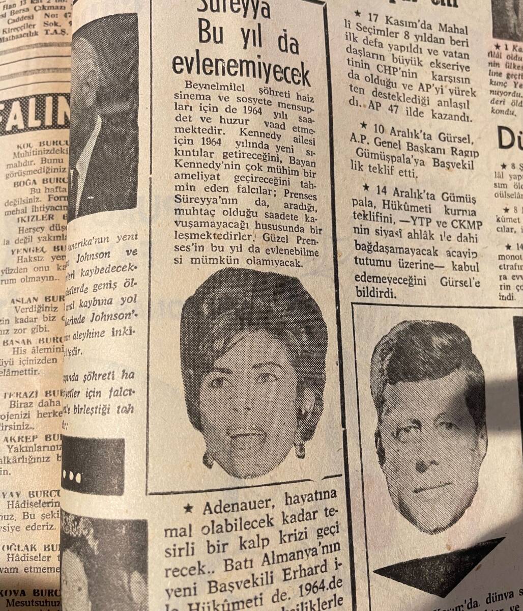 Adalet Gazetesi 31 Aralık 1963 - Süreyya Bu Yıl Da Evlenemeyecek - Rumlar, Yeni Mevzile Çekildiler - Galatasaray Camiası Tekrar Karıştı GZ139712 - 2