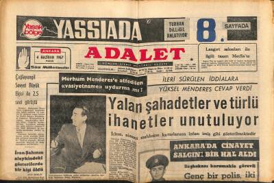Adalet Gazetesi 4 Haziran 1967 - Petrolde Devlet Hissesi Arttırılacak - Ankarada Cinayet Salgın Bir Hal Aldı GZ121795 - 1