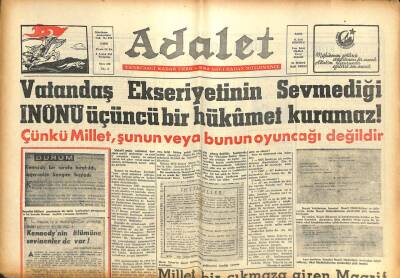 Adalet Gazetesi 5 Aralık 1963 - Sosyalist Milliyet Gazetesinin Gerçek Hüviyeti Nedir ? GZ102994 - 1