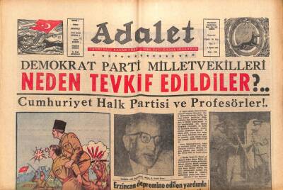 Adalet Gazetesi 5 Eylül 1966 - Demokrat Parti Milletvekilleri Neden Tevkif Edildiler ? GZ109722 - 1