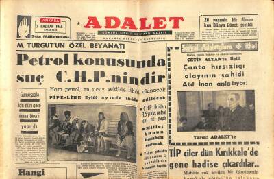 Adalet Gazetesi 7 Haziran 1965 - Mersinde Termik Santralin Temeli Atıldı - 1966 Dünya Kupası Maçlarının Hazırlığına Şimdiden Başlandı GZ121712 - 1