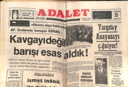 Adalet Gazetesi 7 Mayıs 1969 - Yargıtay Anayasayı Çiğniyor - Galatasaray Bir Korku Çemberinde - Zeki Müren Ve Veda Konseri GZ138587 - 1