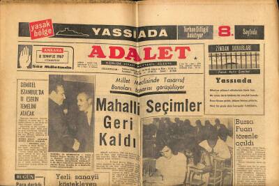 Adalet Gazetesi 8 Temmuz 1967 - Nebahat Çehrenin Hastalığı - Batı Trakyada Türklere Baskı Yapılmayacak !.. GZ121725 - 1