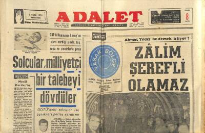 Adalet Gazetesi 9 Ocak 1969 - Vehbi Koç Vakıf Kurdu - Kanser Hastalarına Konser Verirken Nuray Akın Ağladı GZ121767 - 1