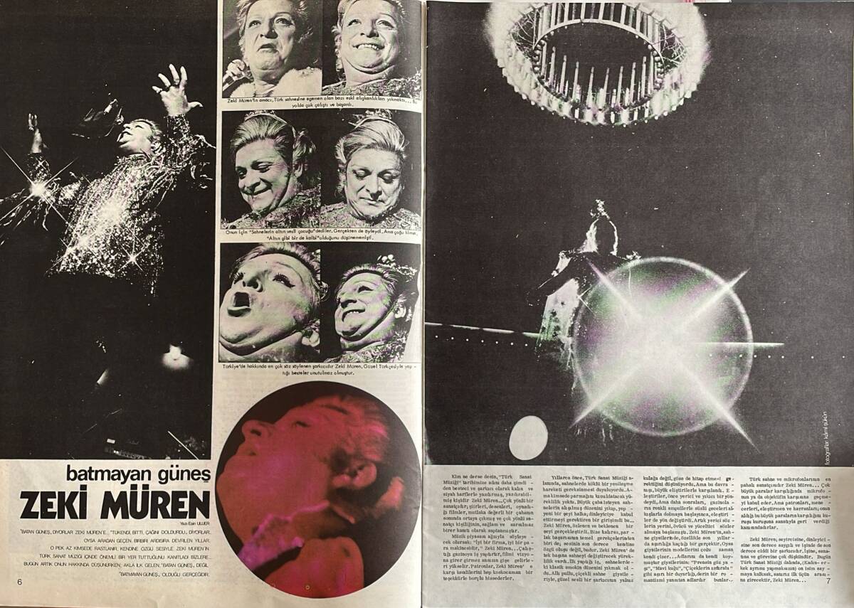 Adam Dergisi Haziran 1976 No 15 - Batmayan Güneş Zeki Müren - Ginger Martin Fotoğrafları - Büyük Türkiye Rallisini Murat 124 Kazandı NDR89670 - 2