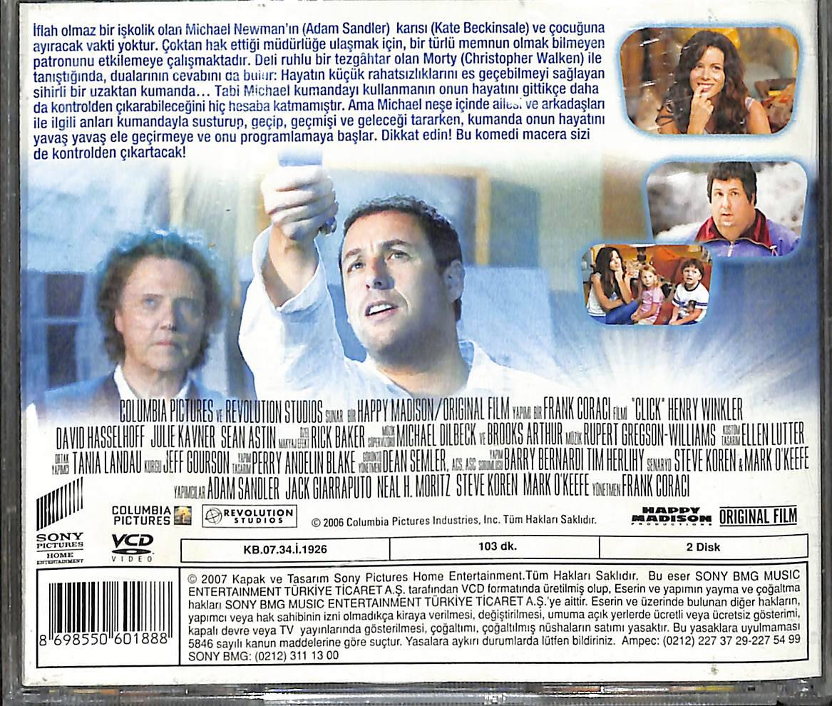 Adam Sandler Click Orjinal VCD Film ' Kate Beckinsale - Christopher Walken ' VCD27956 - 2